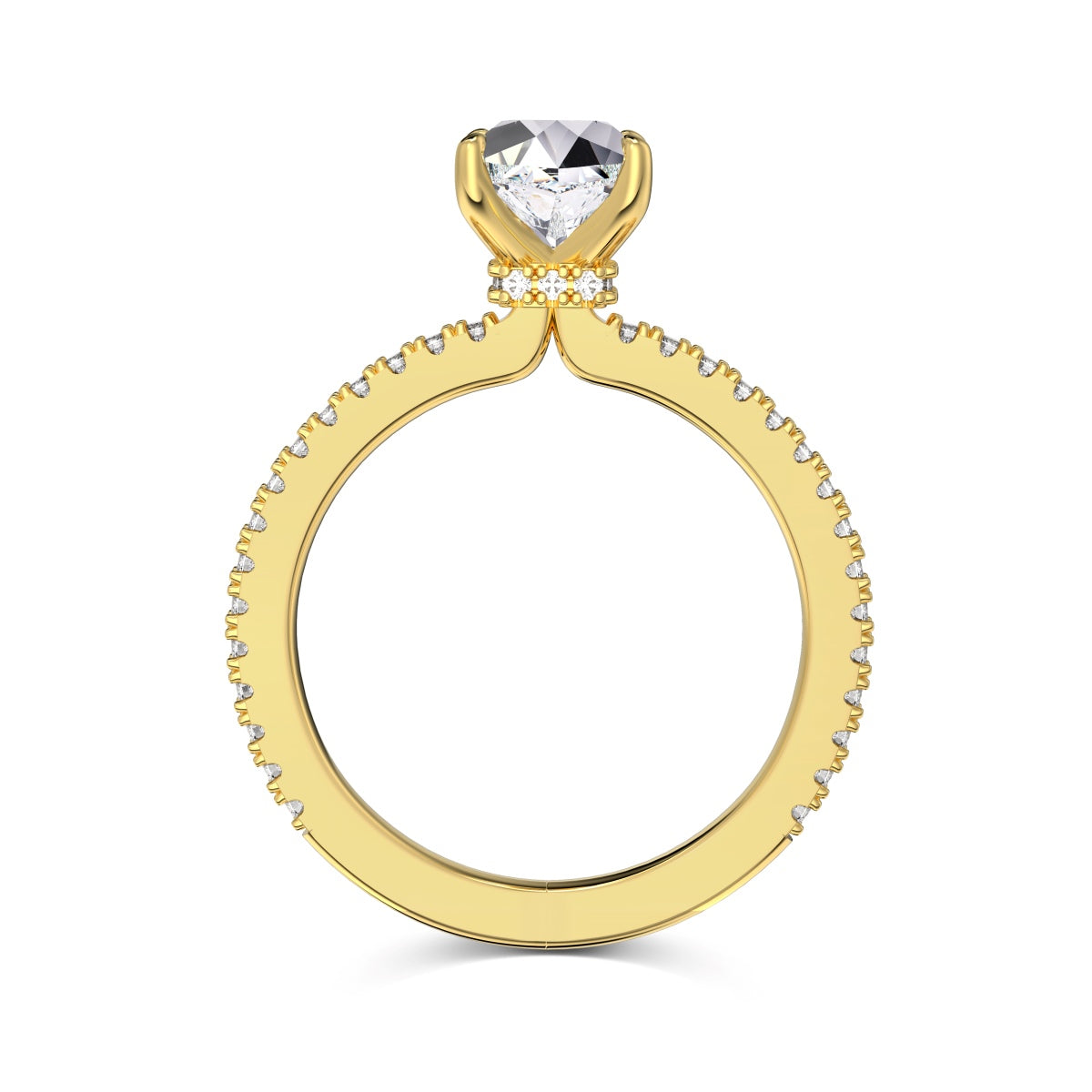 Mini 18K Gold Plated 2.0ct Radiant Cut ‘Nova’ Ring