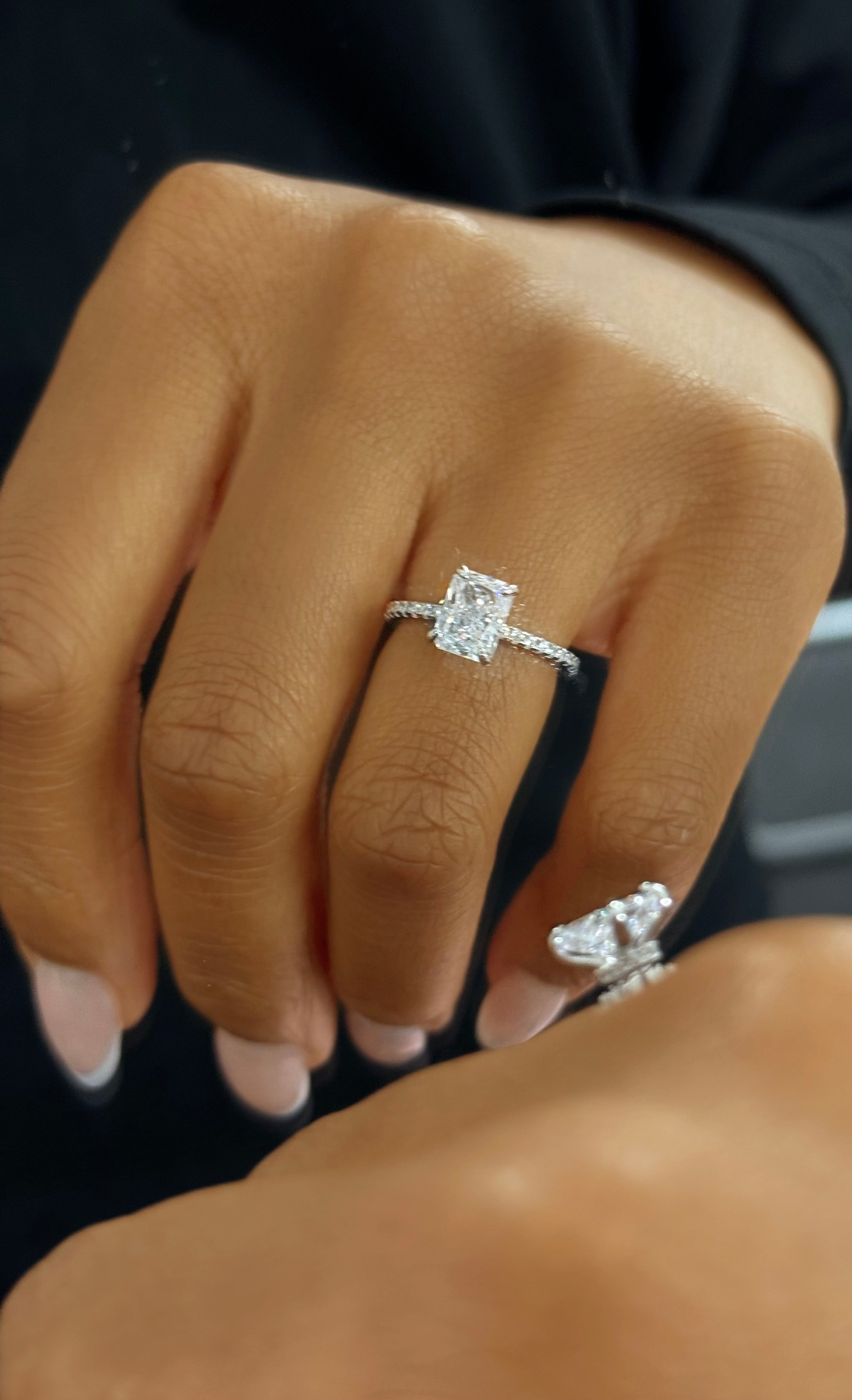 Mini Sterling Silver 2.0ct Radiant Cut ‘Nova’ Ring