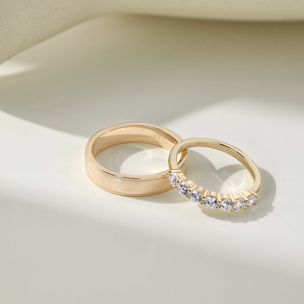 Champagne-Gold Stacker Ring