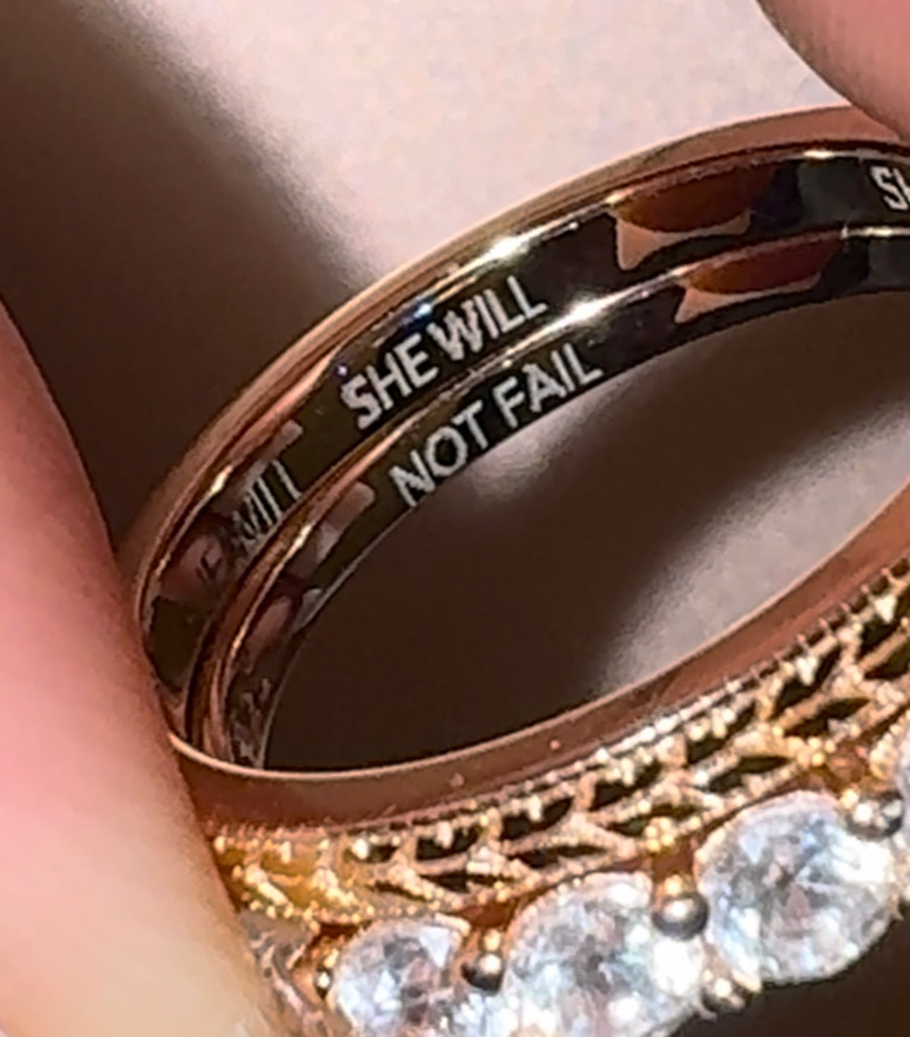 Champagne-Gold Stacker Ring