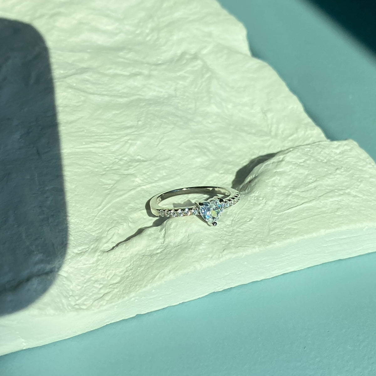 0.5ct Sterling Silver ‘Amor’ Heart Ring