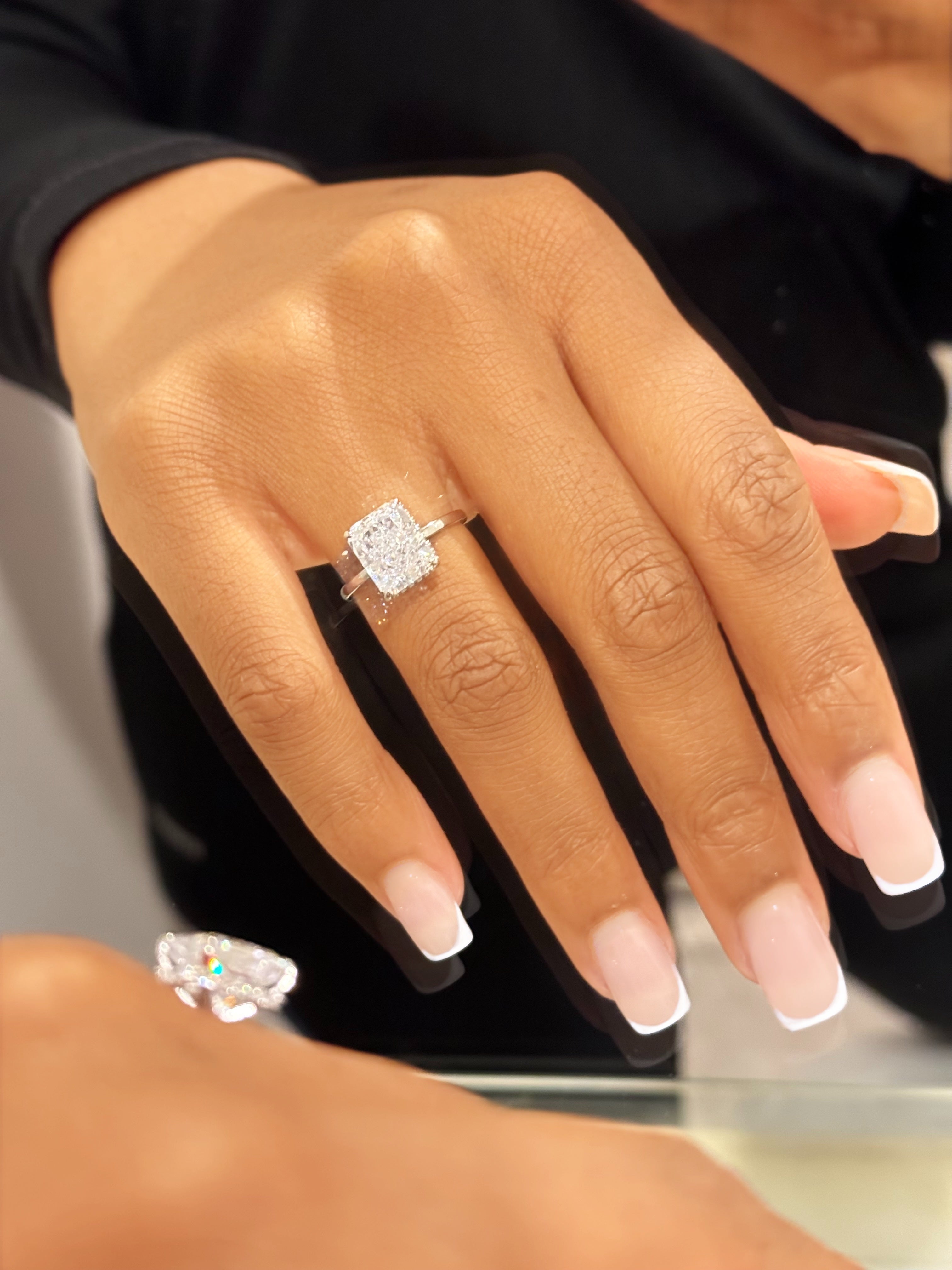 4.0ct Sterling Silver Radiant Cut ‘Ivy’ Solitaire Ring (Limited Edition)