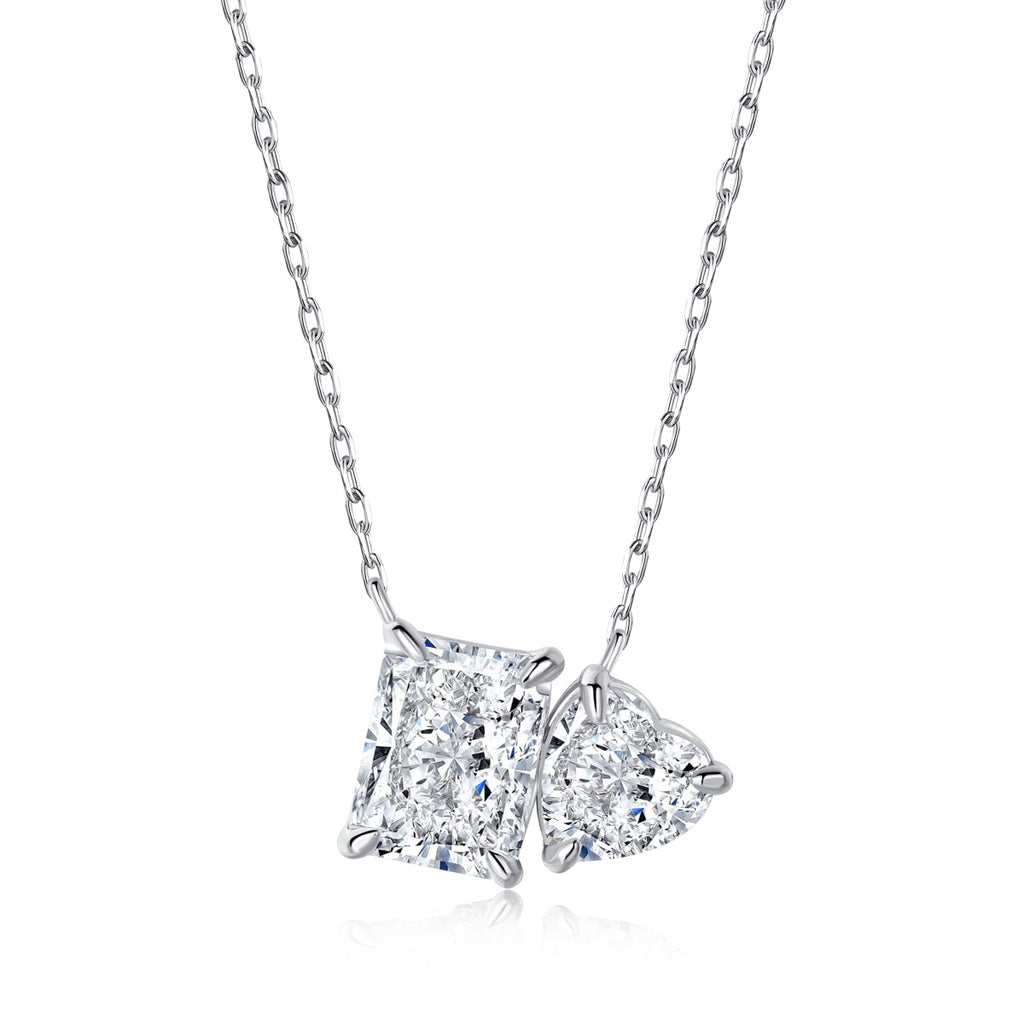 Sterling Silver ‘Toi et Moi’ Necklace