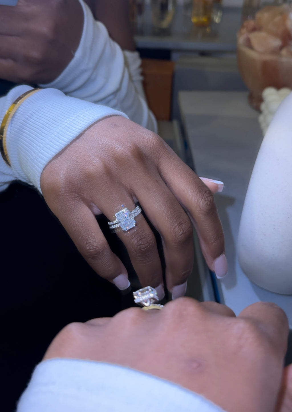 4.0ct Sterling Silver Radiant Cut ‘Nova’ Ring