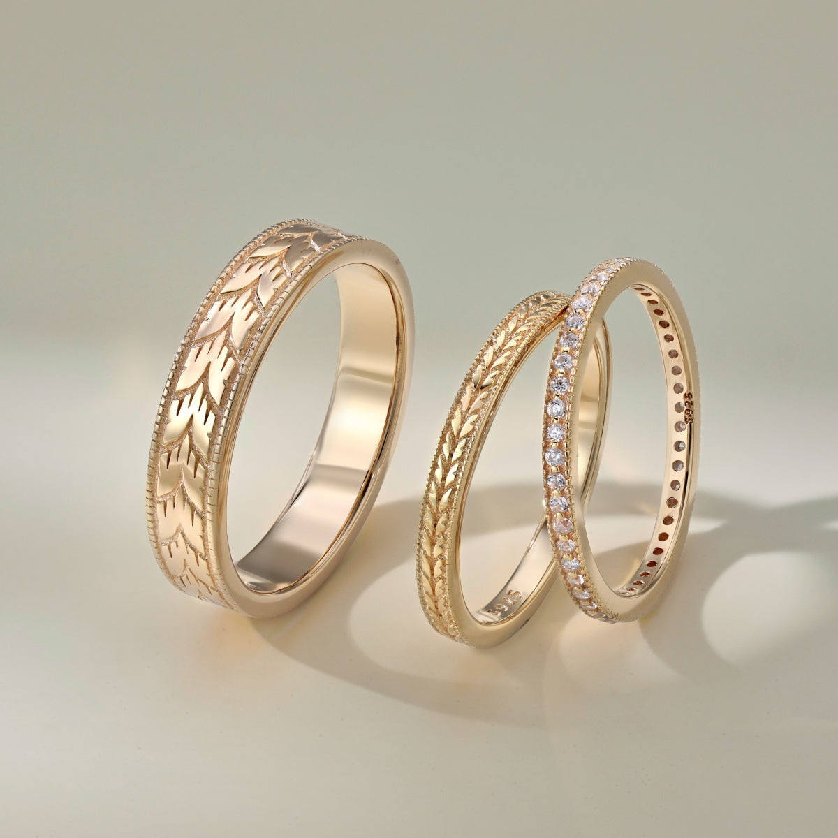 Champagne-Gold ‘Clara’ Stacker Ring
