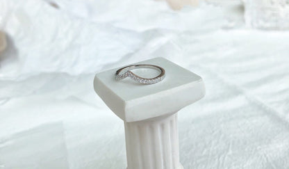 Sterling Silver ‘Luna’ Wishbone Ring