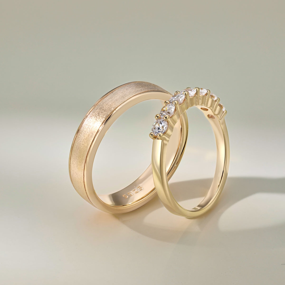 Champagne-Gold Stacker Ring