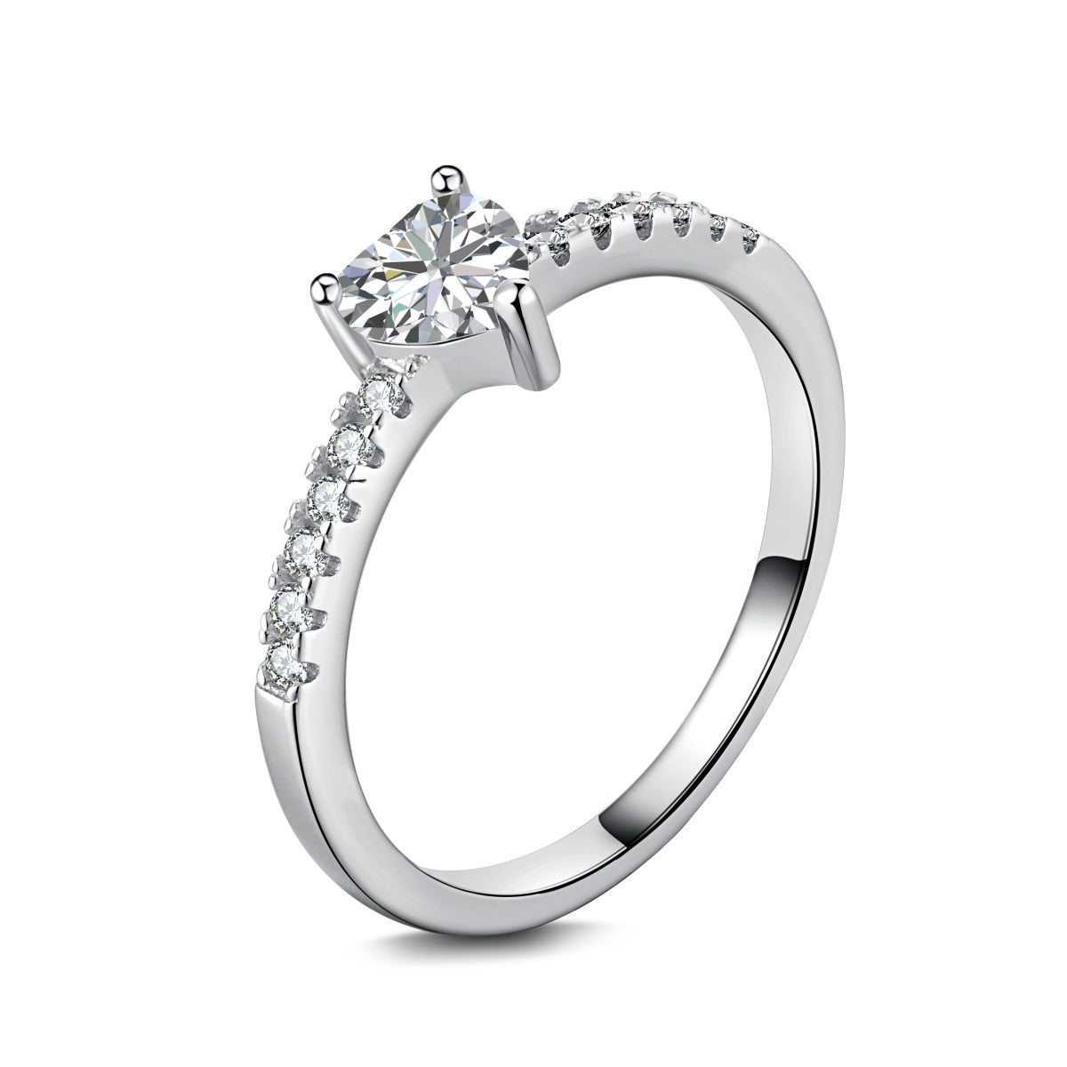 0.5ct Sterling Silver ‘Amor’ Heart Ring