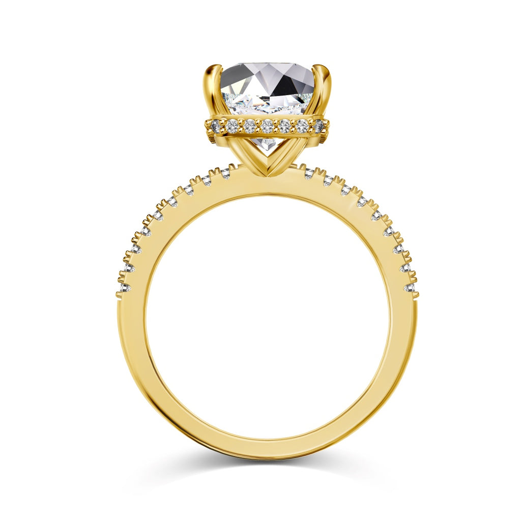 4.0ct 18k Gold-Plated Radiant Cut ‘Nova’ Ring