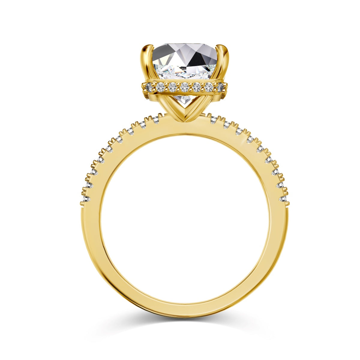 4.0ct 18k Gold-Plated Radiant Cut ‘Nova’ Ring