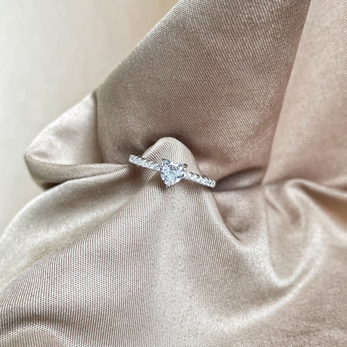 0.5ct Sterling Silver ‘Amor’ Heart Ring