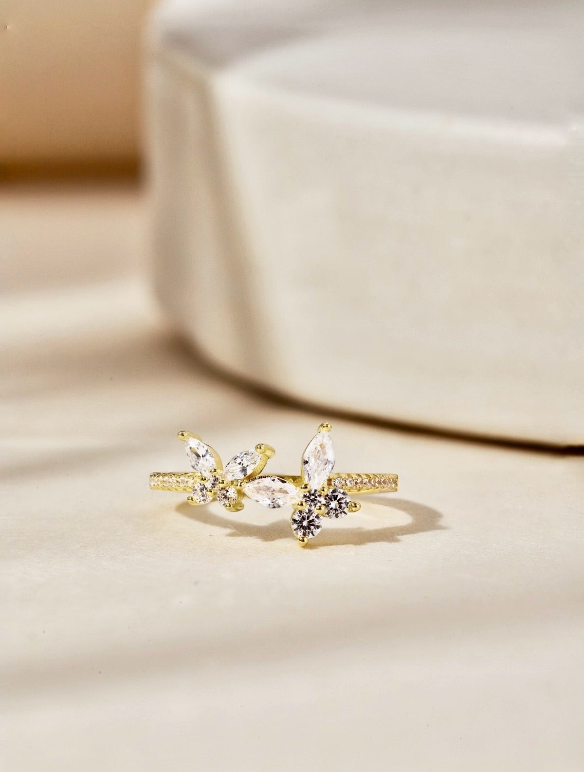 18K Gold-Plated ‘Céline’ Ring