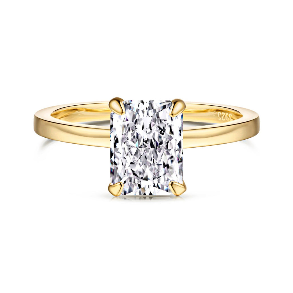 18k Gold Plated 2.0ct ‘Monroe’ Solitaire Ring