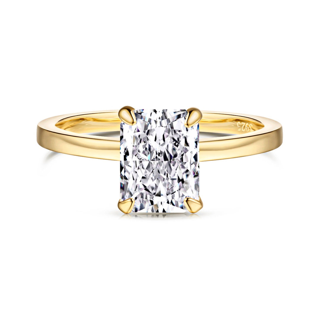 18k Gold Plated 2.0ct ‘Monroe’ Solitaire Ring