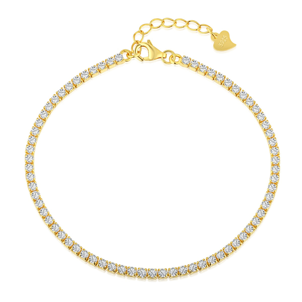 18k Gold-Plated 3mm Tennis Bracelet