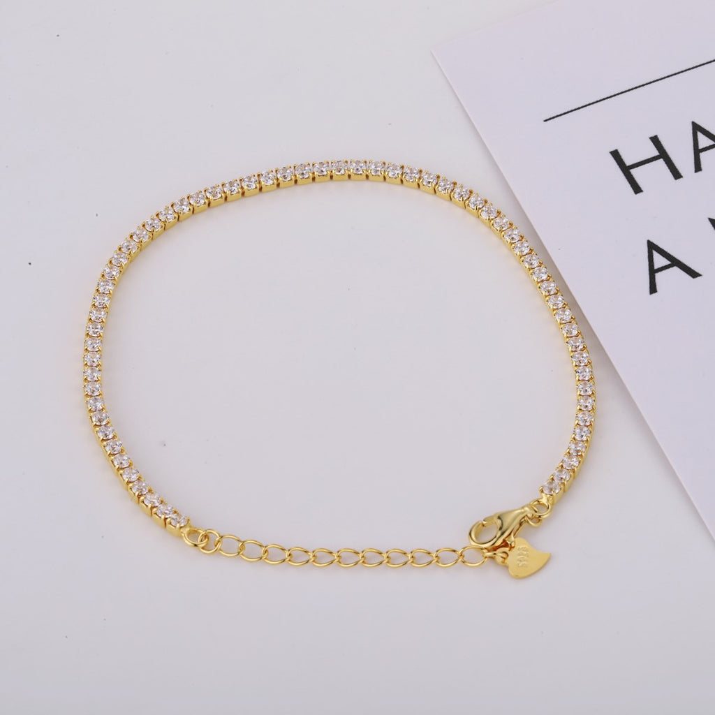 18k Gold-Plated 3mm Tennis Bracelet